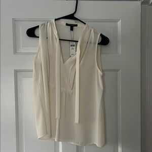 NWT Banana Republic Elegant Cream Sleeveless Blouse